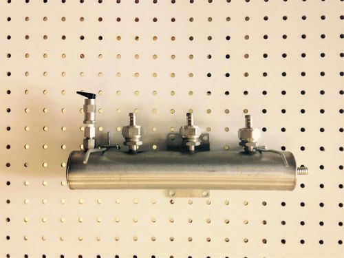 3 way beer manifold, liquid beer manifold with purge valve. for sale