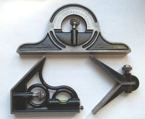 Union tool square, center &amp; protractor heads for combination squares nice for sale