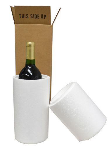 Wine shipping boxes &amp; foam shipper (6 pack) for sale