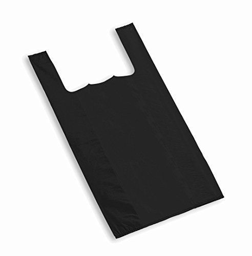 Plastic grocery take out bags jumbo size 15&#034;x7&#034;x27&#034; black 500 count extra large for sale