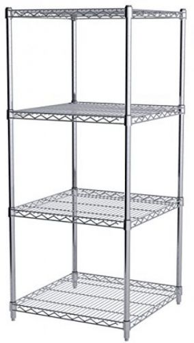 Akro-mils aws542424su 4-shelf wire shelving starter unit, 24 x 24 x 54 , chrome for sale
