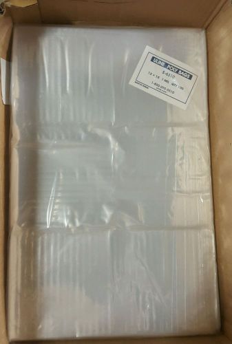 (4) ULINE S-6310 CLEAR 12X15  POLY BAGS 1 MIL 100 COUNT PLASTIC (400 TOTAL)