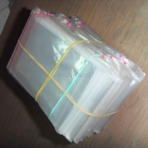 200Pcs Clear Small Plastic Bag Self Adhesive Seal Fit Jewelry Package Bag 6x11cm