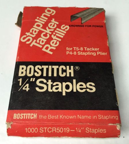 Vintage BOSTITCH 1/4&#034; Tracker Refills For T5-8 Trackers &amp; P4-8 Stapling Plier