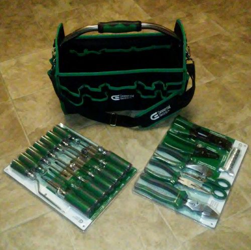21pc Electrical Tool Sets with Matching Green/Black Tool Bag Makes a Great Gift