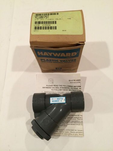 Hayward YC10075T 3/4&#034; PVC Y-Check Threaded New in Box