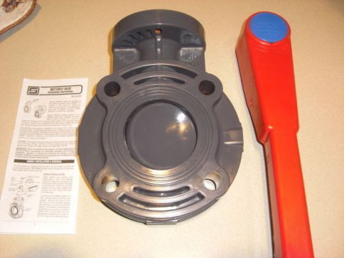 SPEARS 723311-030 3&#034; PVC BUTTERFLY VALVE W/LEVER HANDLE DRY STEM VITON 0-RING