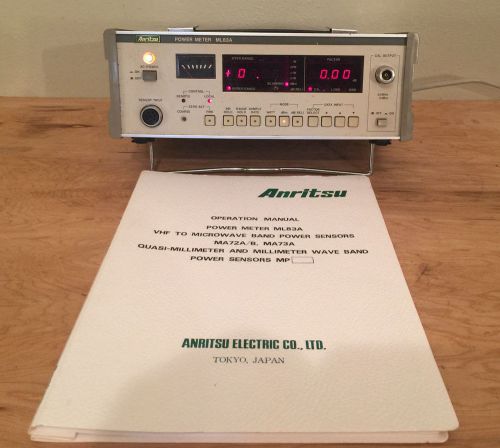 ANRITSU OPTICAL POWER METER ML83A w/ Manual