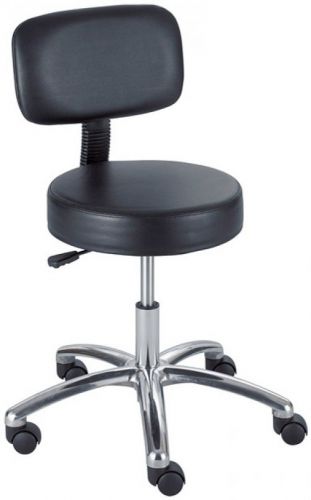 Black lab pneumatic stool medical doctor dentist exam office chair adjustable for sale