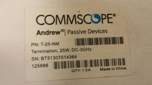 Commscope/Andrew T-25-NM Termination, 25W DC-3GHz