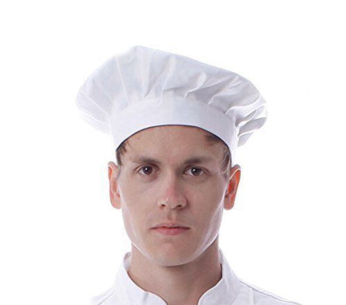 CHEF HAT BAKER CLOTH VELCRO CLOSURE ONE SIZE FIT ALL