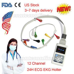 24hours 12-channel ECG / EKG Holter System/ Recorder Monitor Analyzer Software