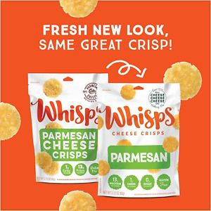Cello Whisps Pure Parmesan Cheese Crisps, 2.12 Ounce (Packaging May Vary)