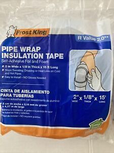 3 New Pipe Wrap Insulation Tapes 1/8&#034; x 2&#034; x 15’ -Frost King Self Foil and Foam