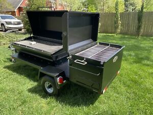 PROFESSIONAL BBQ GRILL SMOKER - TRAILER - CATER - NEW - Own July 4th tailgate
