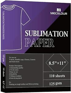 MECOLOUR Sublimation Paper Heat Transfer Paper 8.5x11 Inch A4 110 Sheets NEW