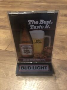 BUDWEISER Beer Table Tent Bar Menu Advertisement Holder 7.5&#034; Tall Man Cave Decor