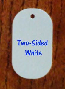 2 Sided Gloss White Gloss Aluminum Dye Sublimation Dog Tag Blanks - 100 Pieces