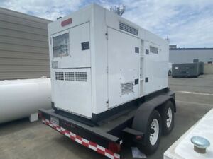 Whisperwatt Multiquip 220KVA/175KW Silent Diesel Generator 1&amp; 3-Phase On Trailer