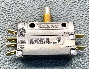 Unimax DAJ Momentary Actuator Switch , DP 15A, 2 contact NO or NC New Surplus