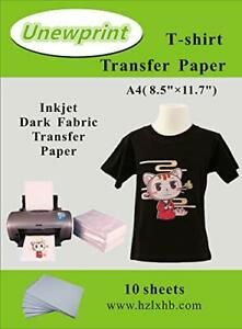 Heat Transfer Paper for Dark Fabric Inkjet Transfer Paper for t-Shirts Custom...