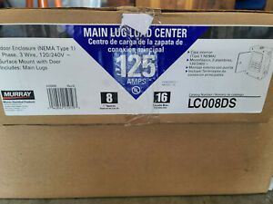 Murray LC1224L1125P Main Lug Load Center 12 Spaces 125 Amps 24 Circuits New