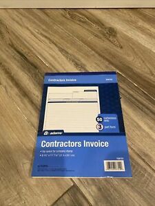 Cardinal Contractor&#039;s Invoice Book - 50 Sheet[s] - 3 Part - Carbonless - 11&#034; X