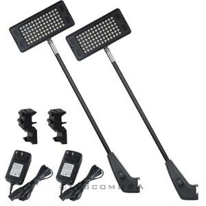 Trade Show 78 LED Light Booth Exhibit Pop Up 6W Clamp Lamp Banner Display 2pcs