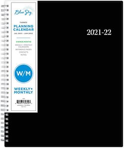 Blue Sky 2021-2022 Academic Year Weekly &amp; Monthly Planner, 8.5&#034; x 11&#034;, Flexible