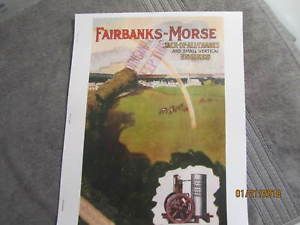 1907 Fairbanks Morse #80C Small Vertical Gas Engine Catalog  Jack of all Trades