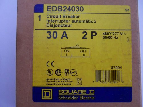Square D Bolt On Circuit Breaker, 30A, 2P...Model # EDB24030