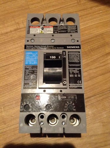 SIEMENS FXD63B150 150 AMP 3 POLE 600V CIRCUIT BREAKER NEW STYLE Excellent