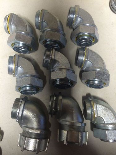 Lot of 9 new 2&#034; seal tight 90* connectors for sale
