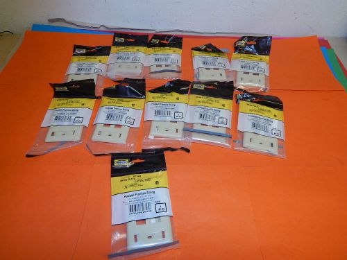 Lot of 11 Hubbell IFP14EI wall plate 1 gang 4 port electric ivory
