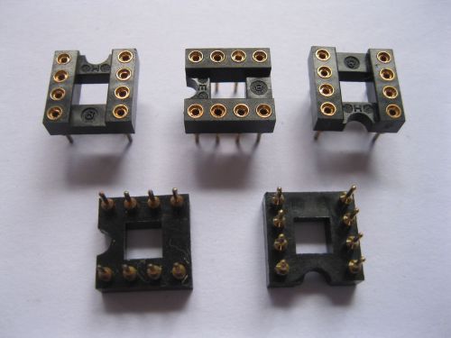 300 pcs ic socket 8 pin round dip high quality gold for sale