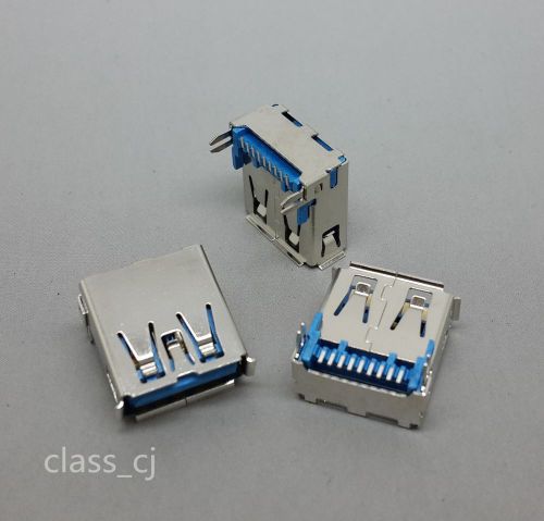 50Pcs USB 3.0 Type A SMT 9 Pin Female Socket PCB Solder Connectors