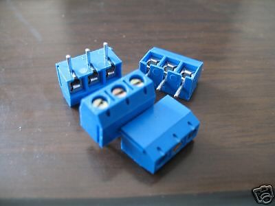 3 pin screw terminal block connector 5.00mm pitch x100 for sale