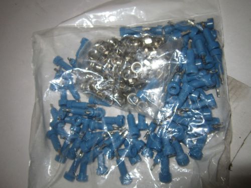 100 Johnson 105-0810-001 .080 BLUE Insulated Metal Clad Tip Jacks