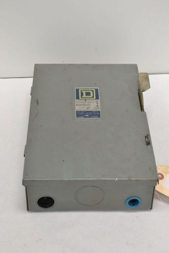 SQUARE D 97313 15 HP SER T1 FUSIBLE 100A 240V-AC 2P DISCONNECT SWITCH B206327