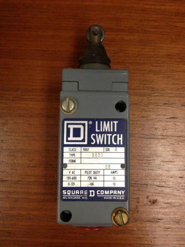 Square D limit switch 9007 B62D 2 N.O. 2 N.C. contacts top roller plunger NEW