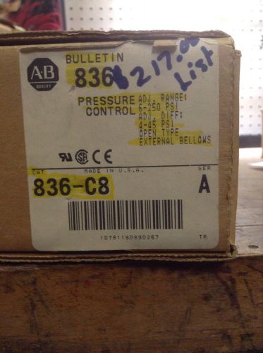Allen Bradley Pressure Control Switch 836-C8