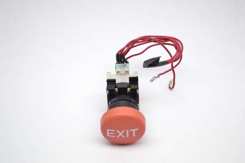 ALCO MPA106D EXIT RED TYPE SPDT MOMENTARY SWITCH 250V-AC PUSHBUTTON B439956