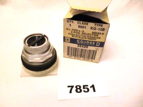 (7851) square d 2 position selector switch black 9001-kq-13b for sale
