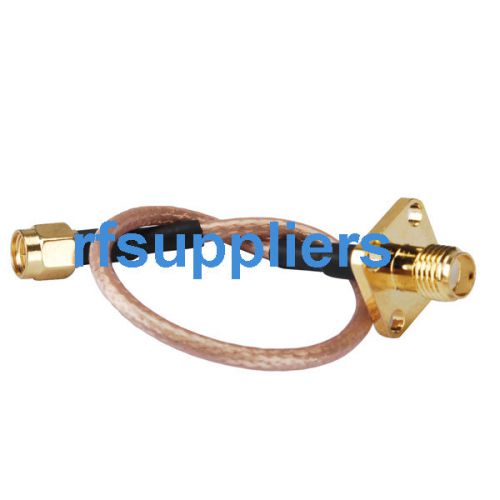 Sma female flange to sma male wifi pigtail cable rg316 for sale