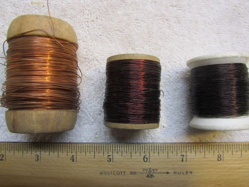 Lot of 3 Partial Spools of Wire - 10 Ounces
