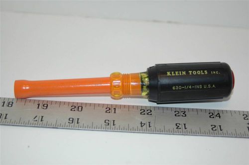 Klein tools insulated nut driver 1/4&#034;  aviation tool electrician automotive for sale