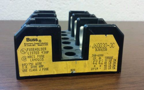 Buss 3 Fuse Holder J60030-3C 30A 600V