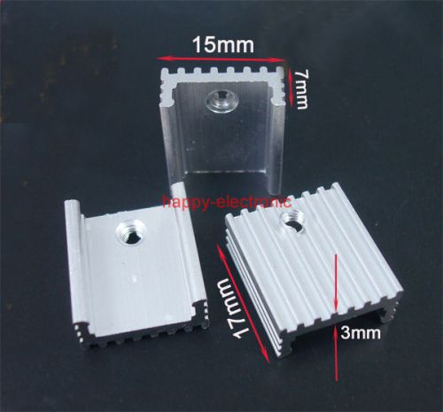 200pcs transistors aluminum heat sink  to-220  17*15*7mm with 200pcs m3 screw for sale