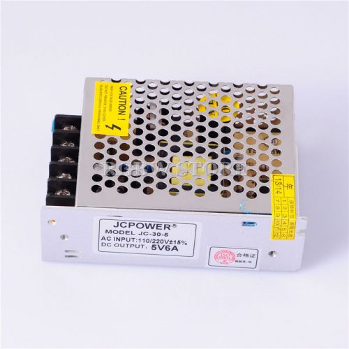 100pcs DC5V 6A 30W Switch LED Power Supply For 8806 WS2812 WS2801 Strip 110~240V