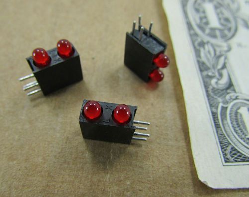 10 dual solder mounted 3mm red leds miniature warning signal indicator lights for sale